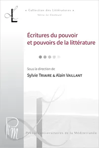 Écritures du pouvoir et pouvoirs de la littérature_cover