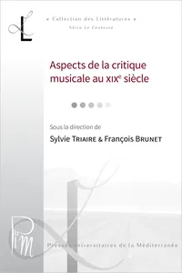 Aspects de la critique musicale au XIXe siècle_cover