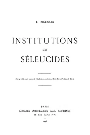 Institutions des Séleucides