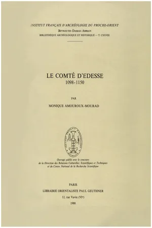 Le Comté d'Édesse (1098-1150)