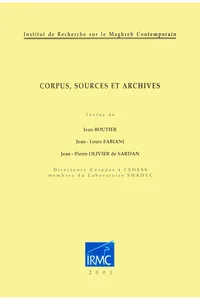 Corpus, sources et archives_cover