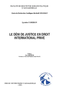 Le déni de justice en droit international privé_cover