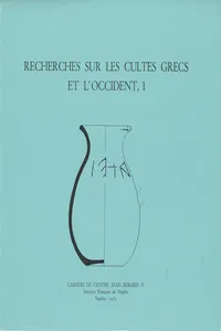 Recherches sur les cultes grecs et l'Occident, 1_cover