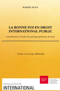 La bonne foi en droit international public_cover