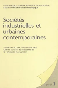 Sociétés industrielles et urbaines contemporaines_cover