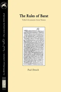 The rules of Barat. Tribal documents from Yemen_cover