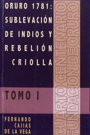 Oruro 1781: Sublevación de indios y rebelión criolla