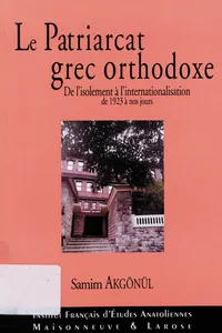 Le Patriarcat grec orthodoxe_cover