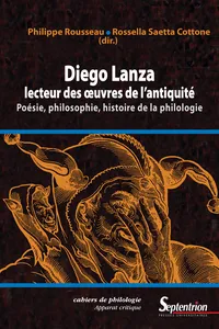 Diego Lanza, lecteur des œuvres de l'Antiquité_cover