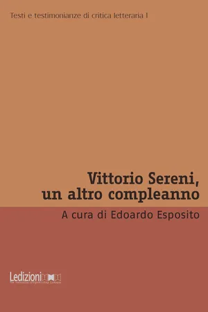 Vittorio Sereni, un altro compleanno