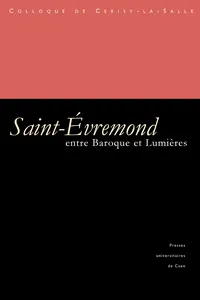 Entre Baroque et Lumières : Saint-Évremond_cover