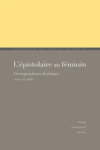 L'Épistolaire au féminin_cover