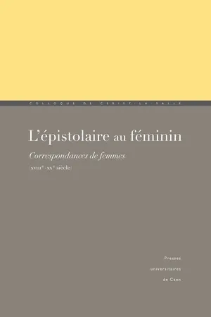 L'Épistolaire au féminin