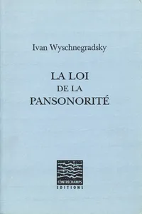 La loi de la pansonorité_cover