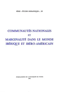 Communautés nationales et marginalité dans le monde ibérique et ibéro-américain_cover