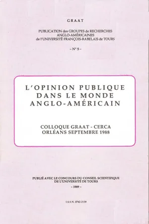 L'opinion publique dans le monde anglo-américain