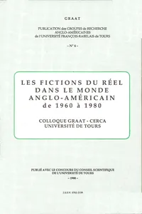 Les fictions du réel dans le monde anglo-américain de 1960 à 1980_cover