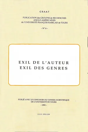 Exil de l'auteur, exil des genres