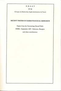 Recent Trends in Narratological Research_cover