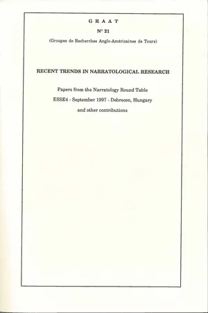 Recent Trends in Narratological Research