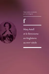 Mary Astell et le féminisme en Angleterre au XVIIe siècle_cover