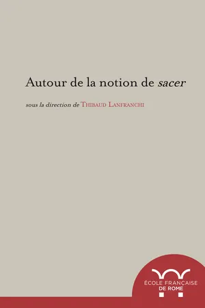 Autour de la notion de sacer