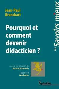 Pourquoi et comment devenir didacticien ?_cover