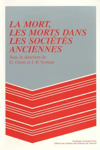 La mort, les morts dans les sociétés anciennes_cover