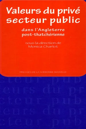 Valeurs du privé secteur public