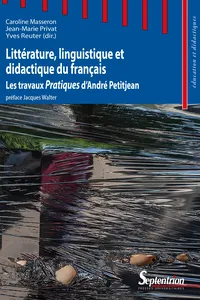 Littérature, linguistique et didactique du français_cover