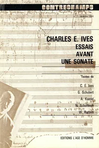 Charles E. Ives. Essais avant une sonate_cover