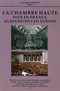 La Chambre haute. Hier en France, aujourd'hui en Europe_cover