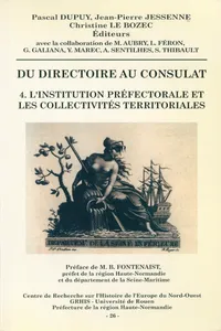 Du Directoire au Consulat 4. L'institution préfectorale et les collectivités territoriales_cover