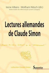 Lectures allemandes de Claude Simon_cover