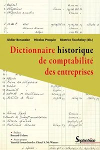 Dictionnaire historique de comptabilité des entreprises_cover