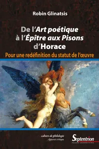 De l'Art poétique à l'Épître aux Pisons d'Horace_cover