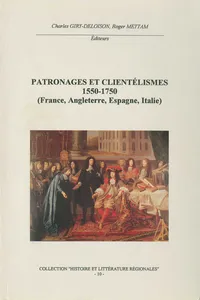 Patronages et clientélismes 1550-1750_cover