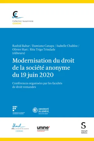 Modernisation du droit de la société anonyme du 19 juin 2020