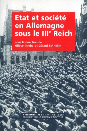 État et société sous le IIIe Reich