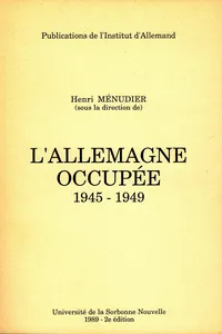 L'Allemagne occupée 1945-1949_cover