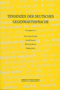 Tendenzen der deutschen Gegenwartssprache_cover
