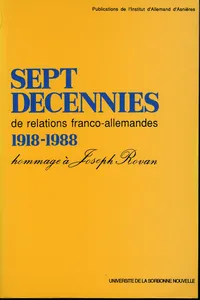 Sept décennies de relations franco-allemandes 1918-1988_cover