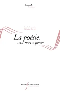 La poésie, entre vers et prose_cover