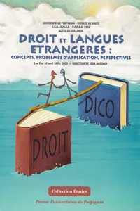 Droit et langues étrangères_cover