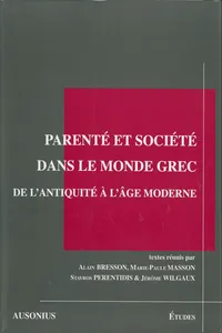 Parenté et société dans le monde grec_cover