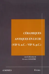 Céramiques antiques en Lycie_cover