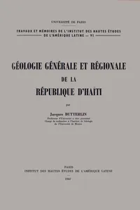 Géologie générale et régionale de la république d'Haïti_cover