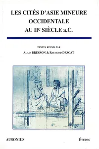 Les cités d'Asie mineure occidentale au IIe siècle a.C_cover