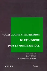 Vocabulaire et expression de l'économie dans le monde antique_cover