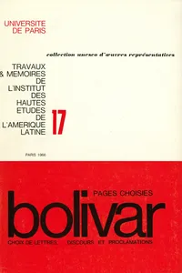 Bolivar, pages choisies_cover